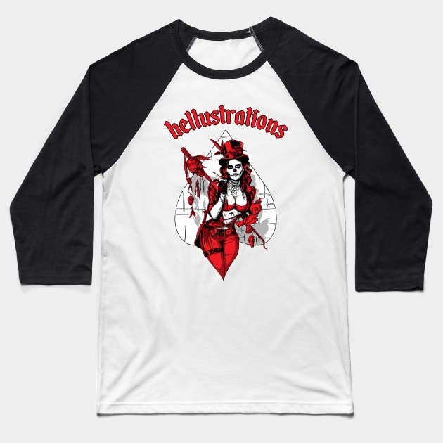 The Witchdoctor Baseball T-Shirt by Hellustrations